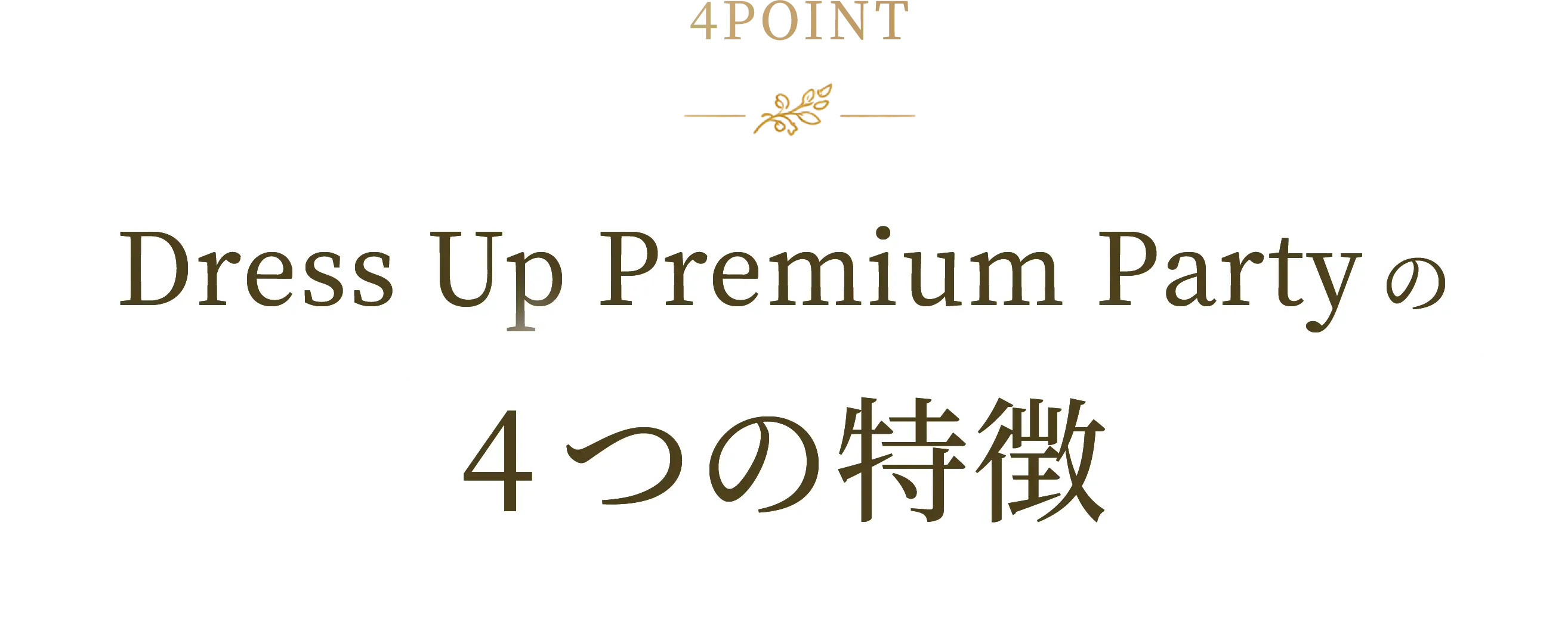 Dress Up Premium Partyの4つの特徴