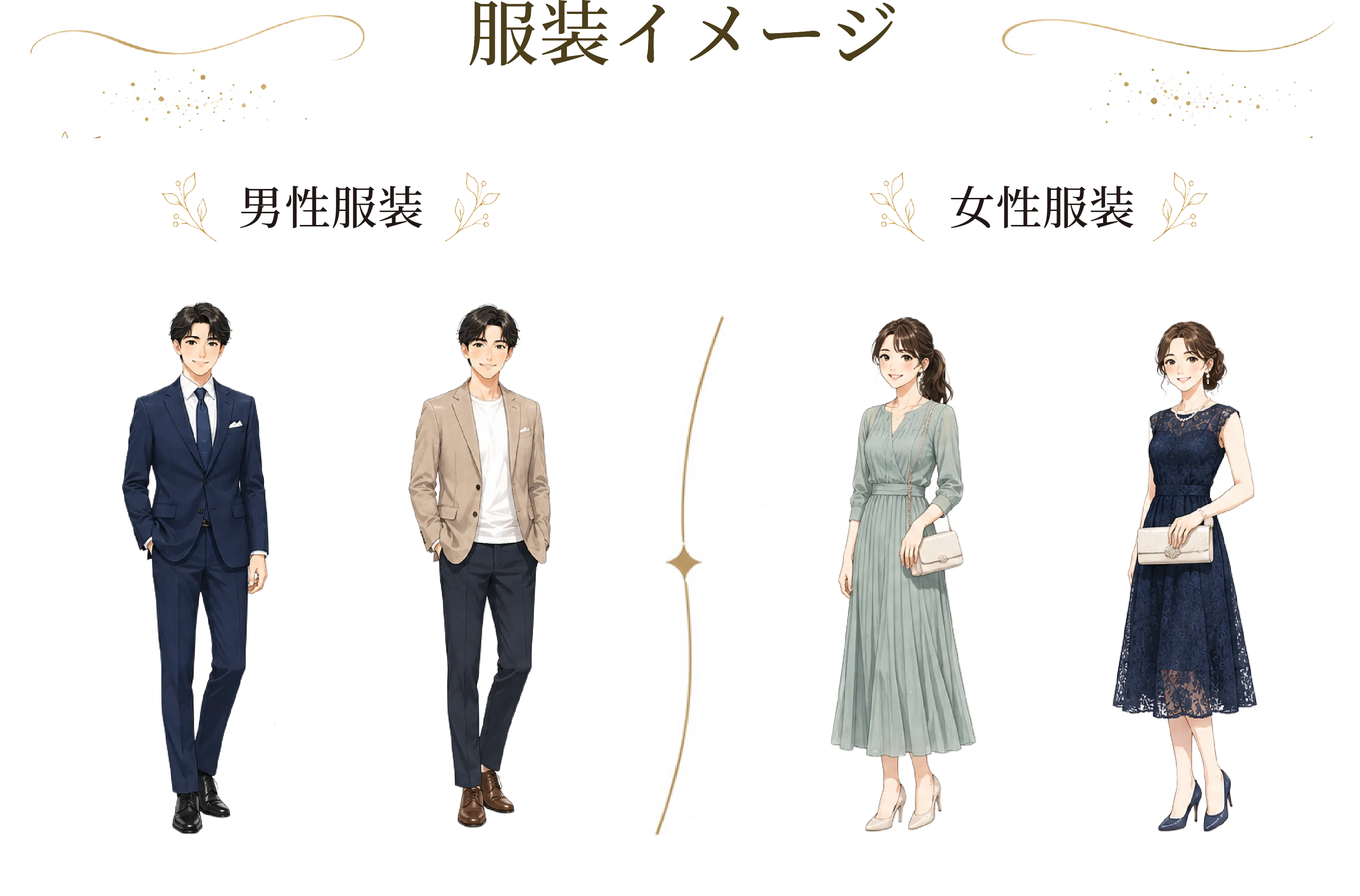 服装イメージ 男性服装 女性服装
